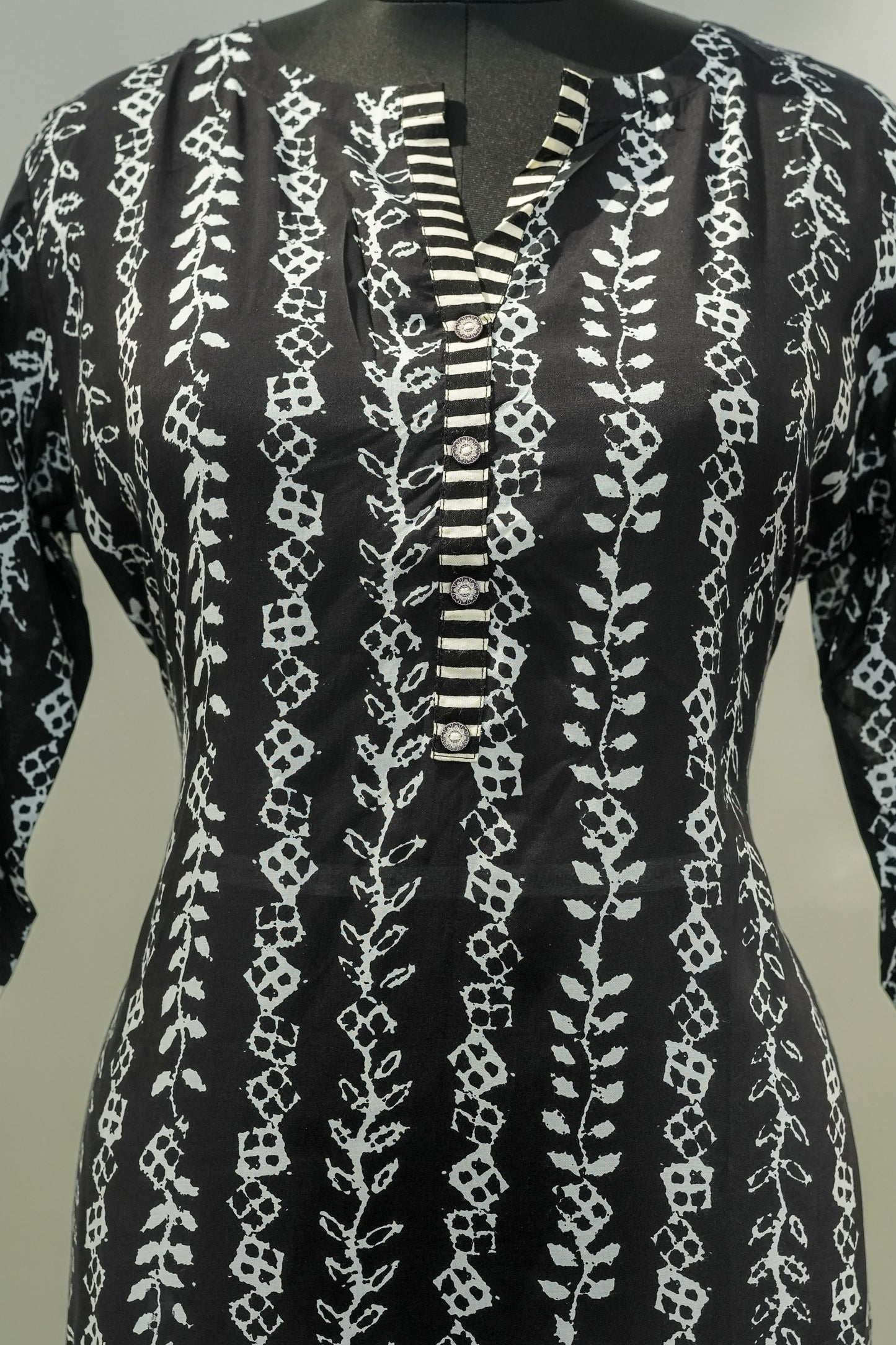 Black Printed Kurta