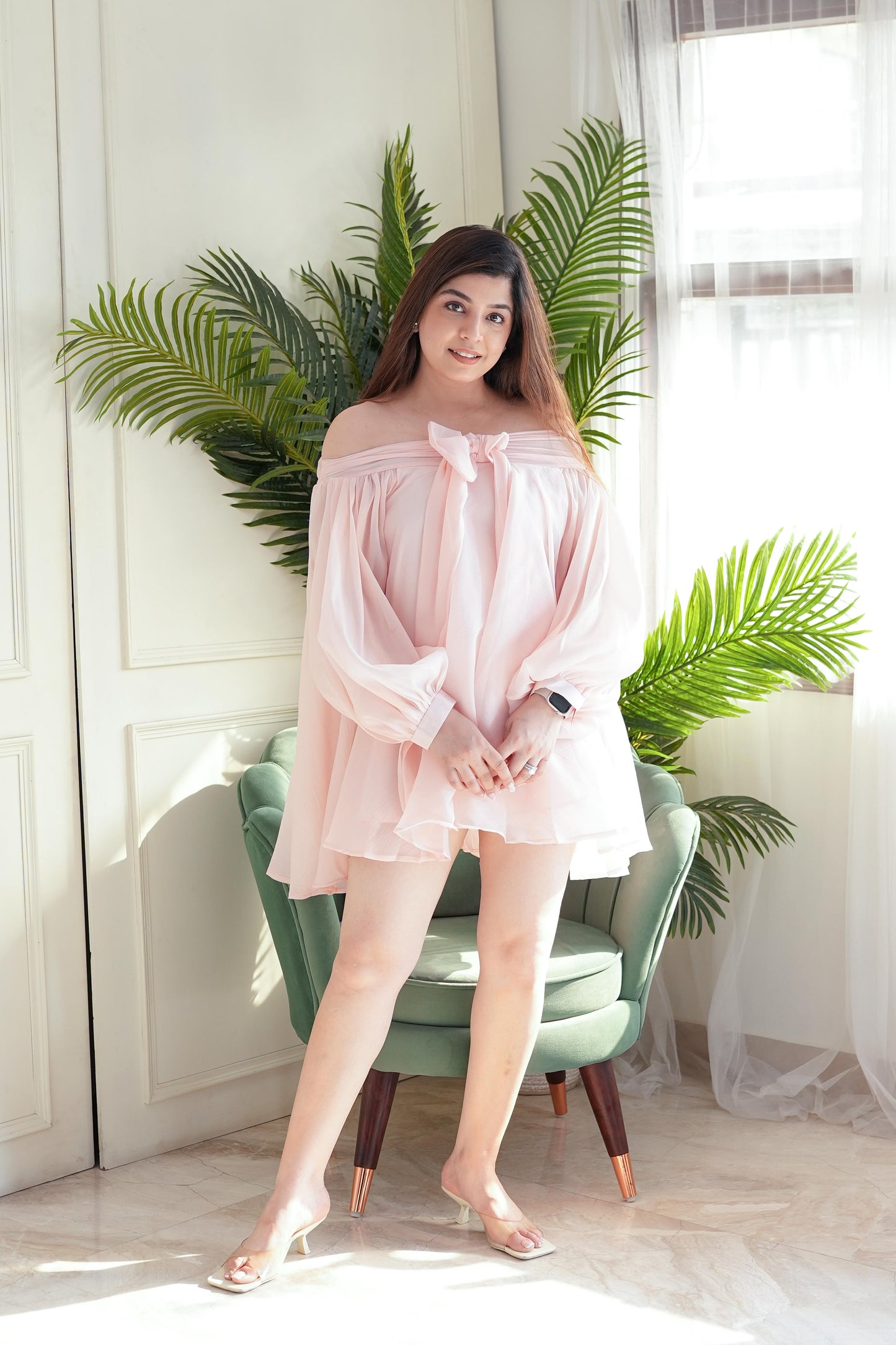 Zen Pink Voluminous Short Dress