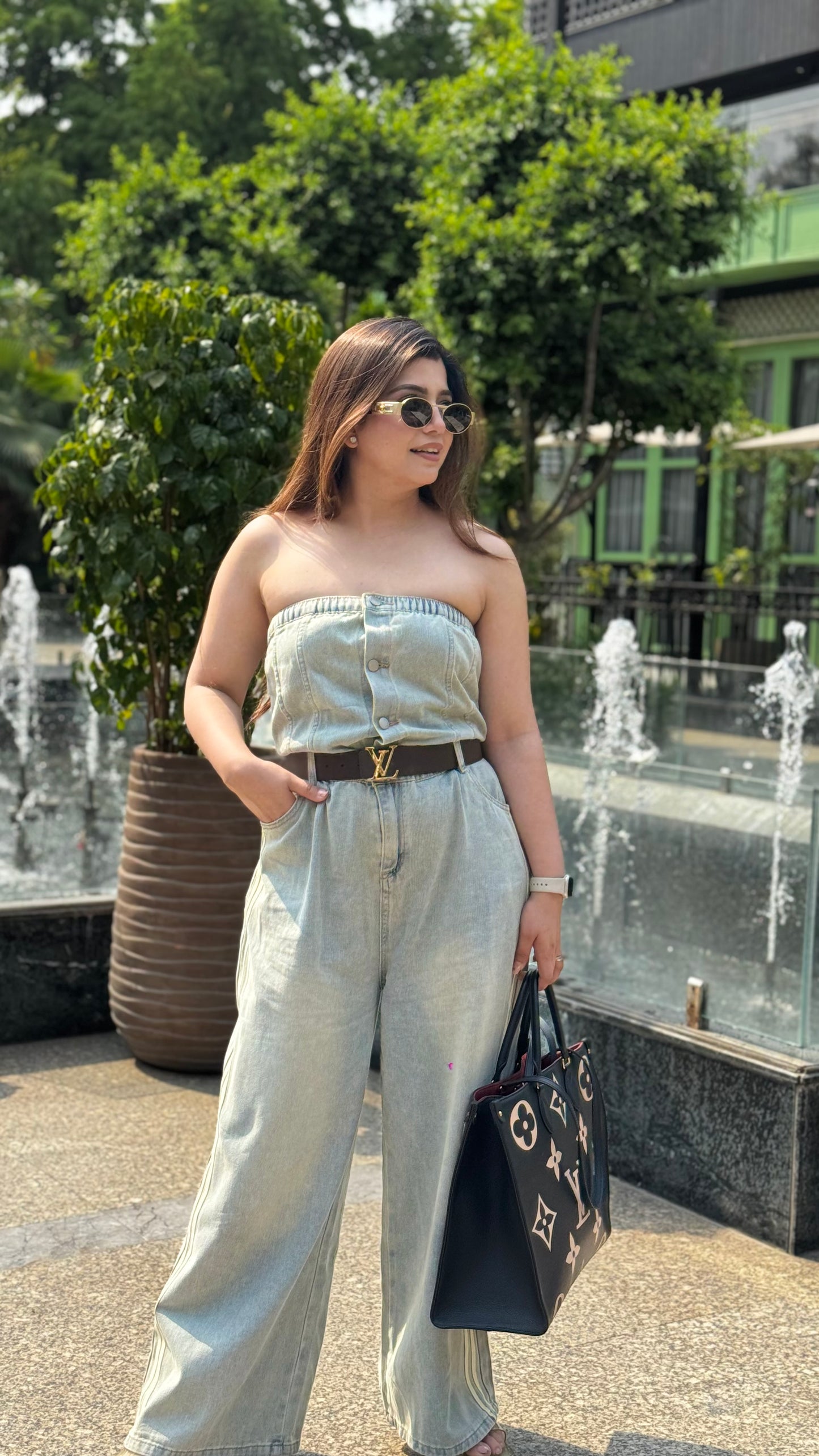 Denis Tube Denim Jumpsuit