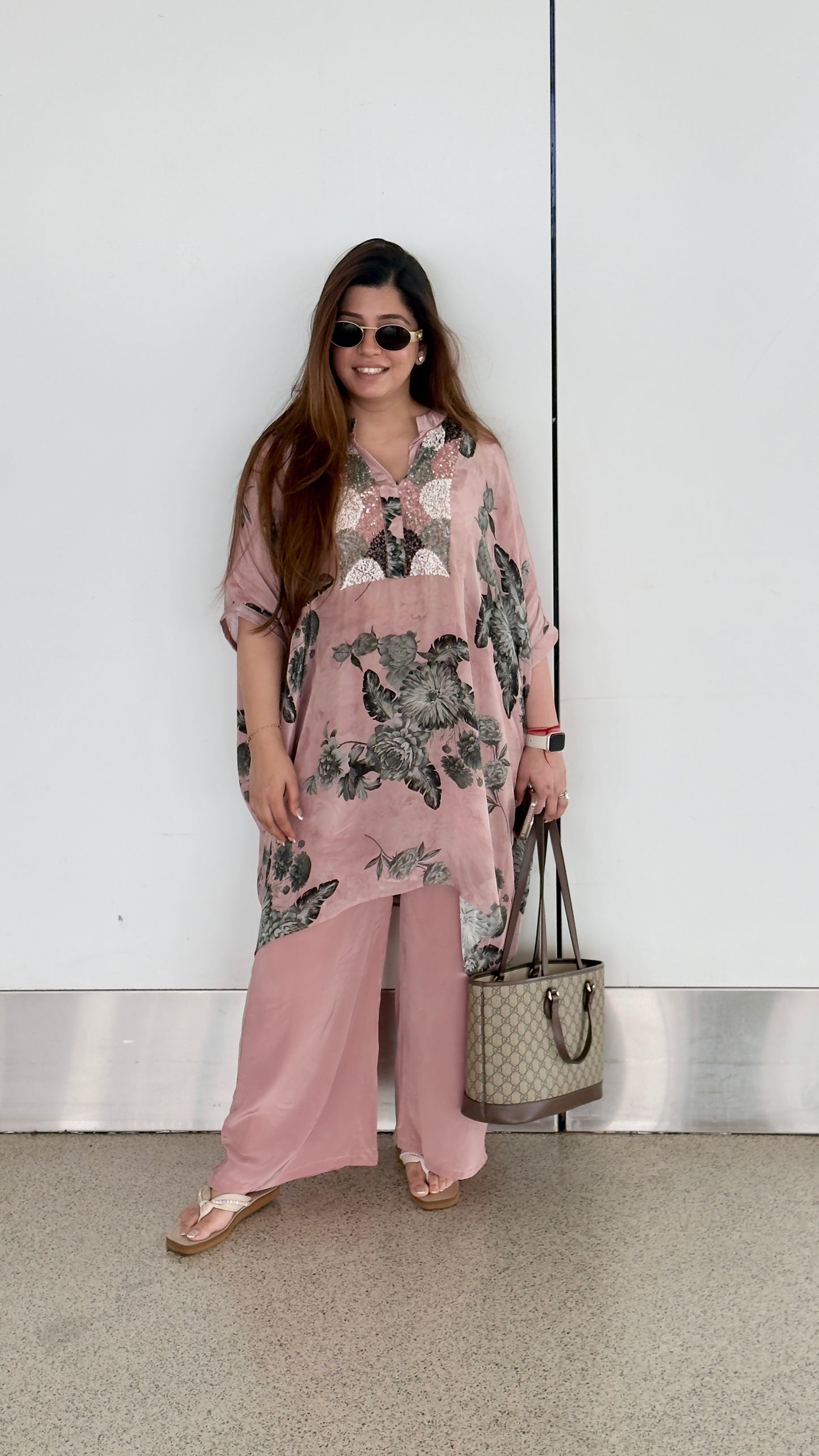 Neera Floral Printed Kaftan Set