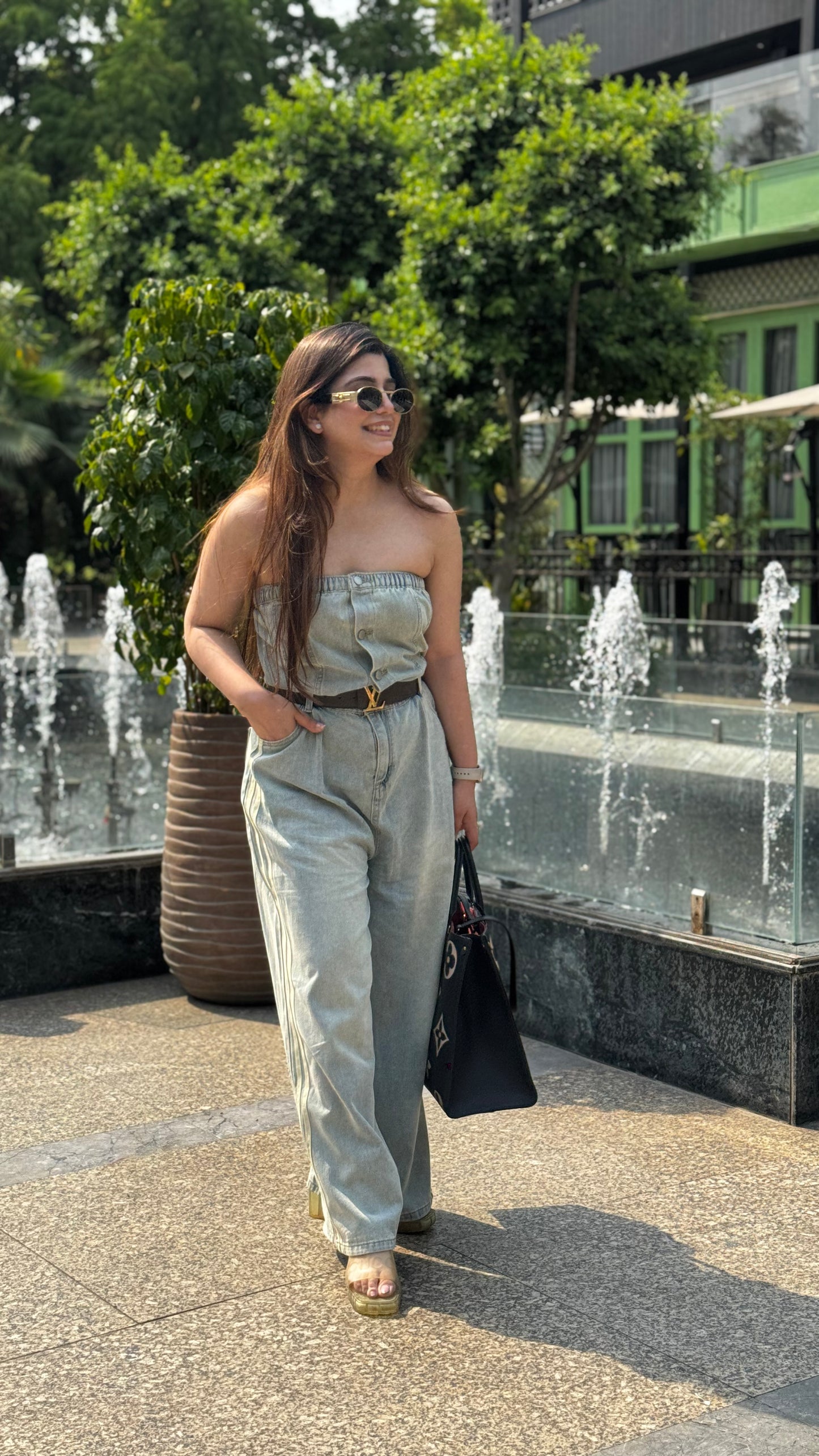 Denis Tube Denim Jumpsuit