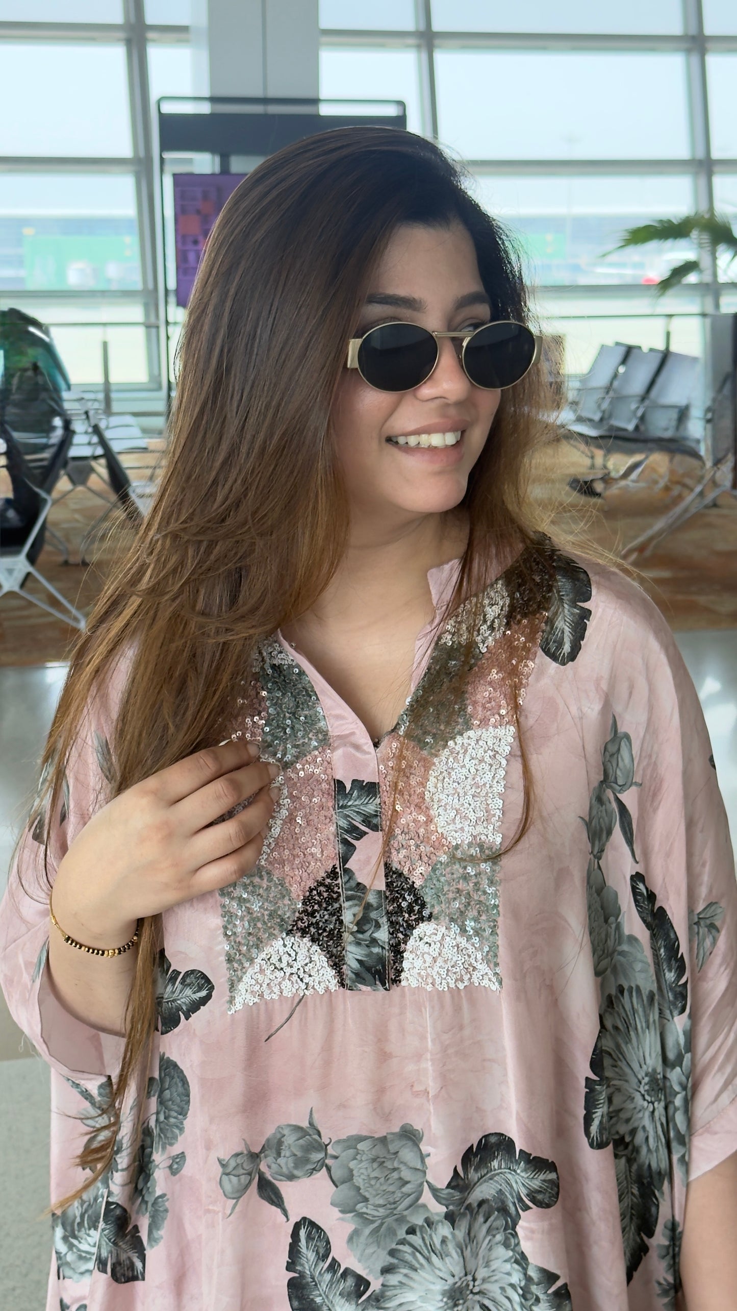 Neera Floral Printed Kaftan Set