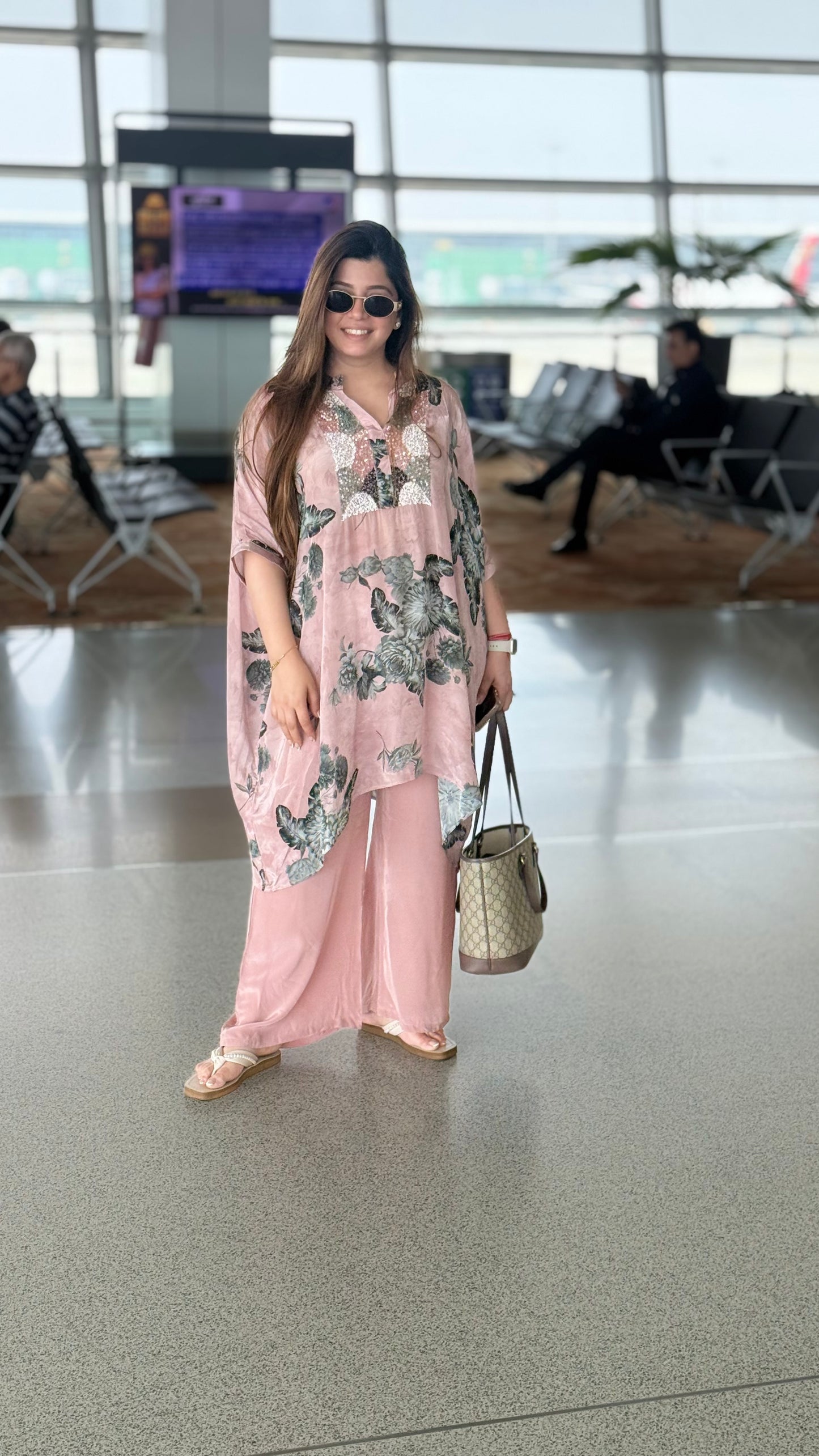 Neera Floral Printed Kaftan Set