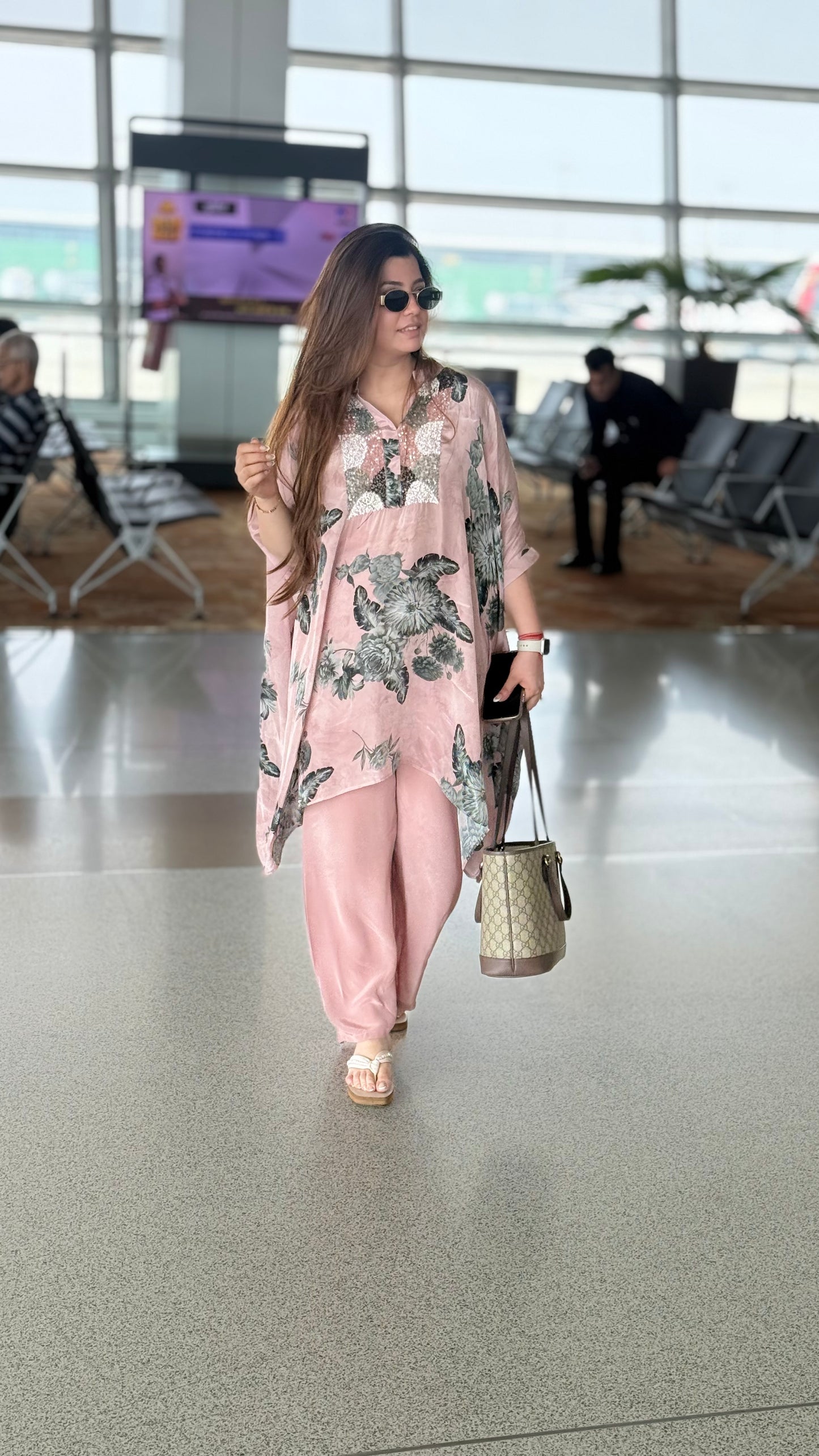 Neera Floral Printed Kaftan Set