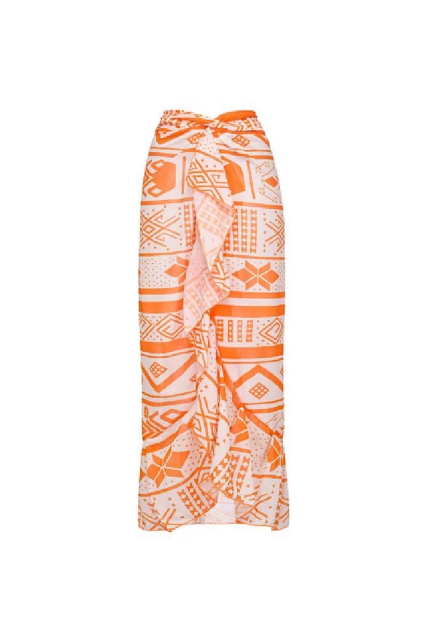 Printed Swimsuit With Skirt