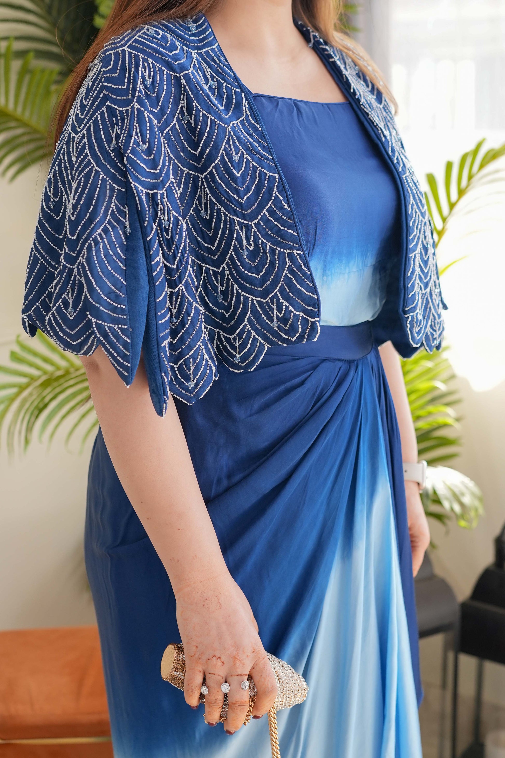 Dhairya Shades Of Blue Three Piece Set