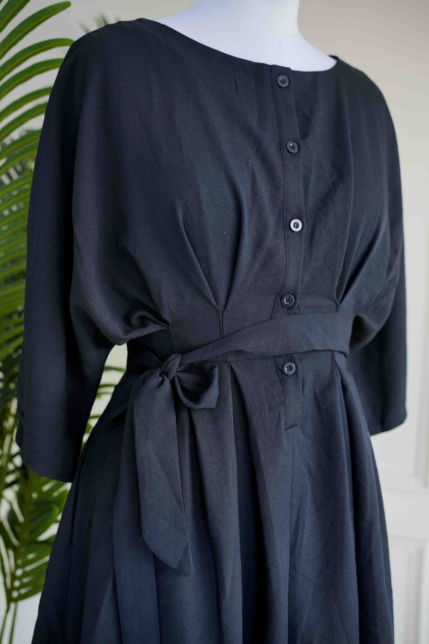 Black Short Dress with Belt