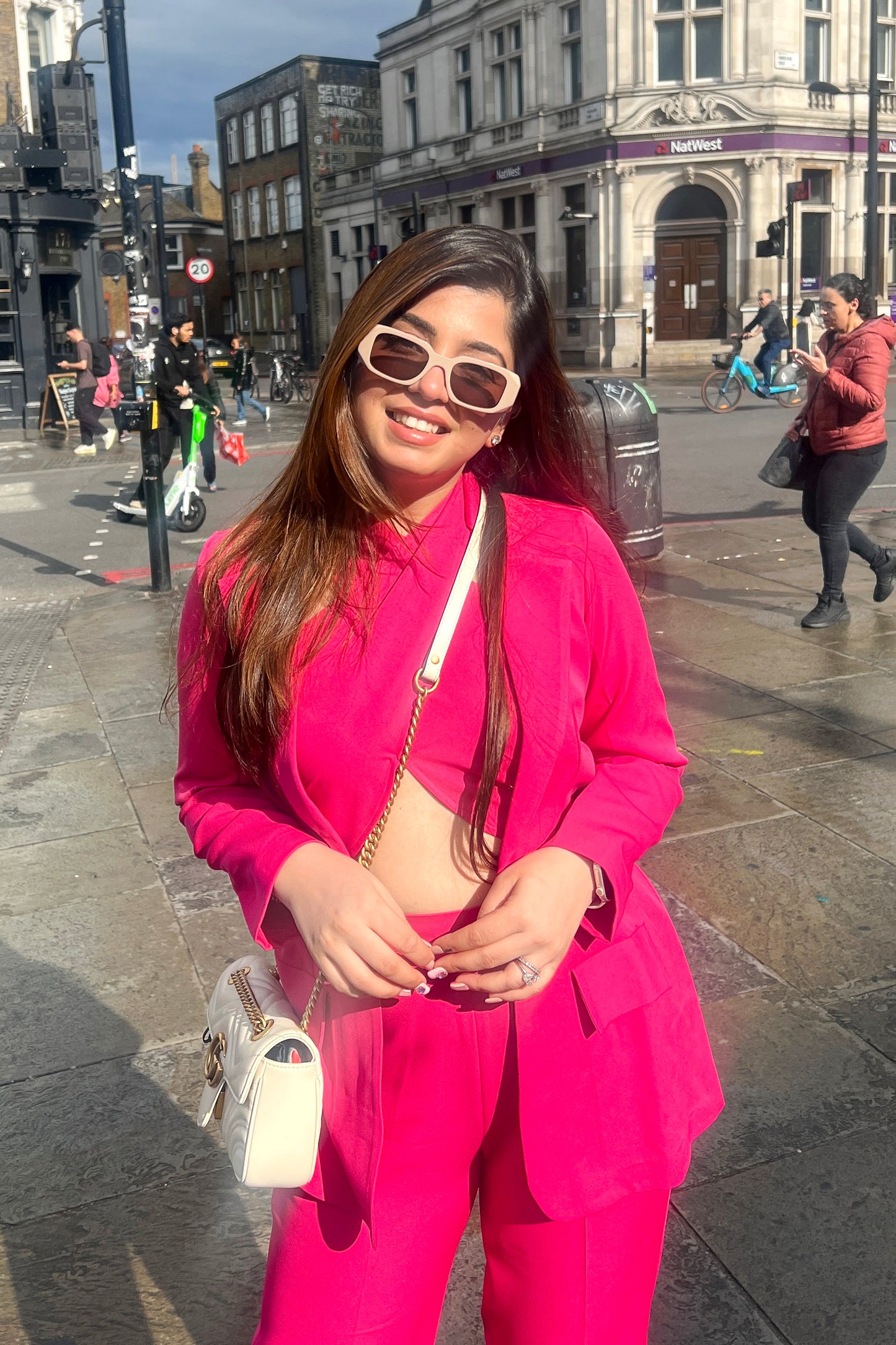 Ally Hot Pink Three Piece Cord Set