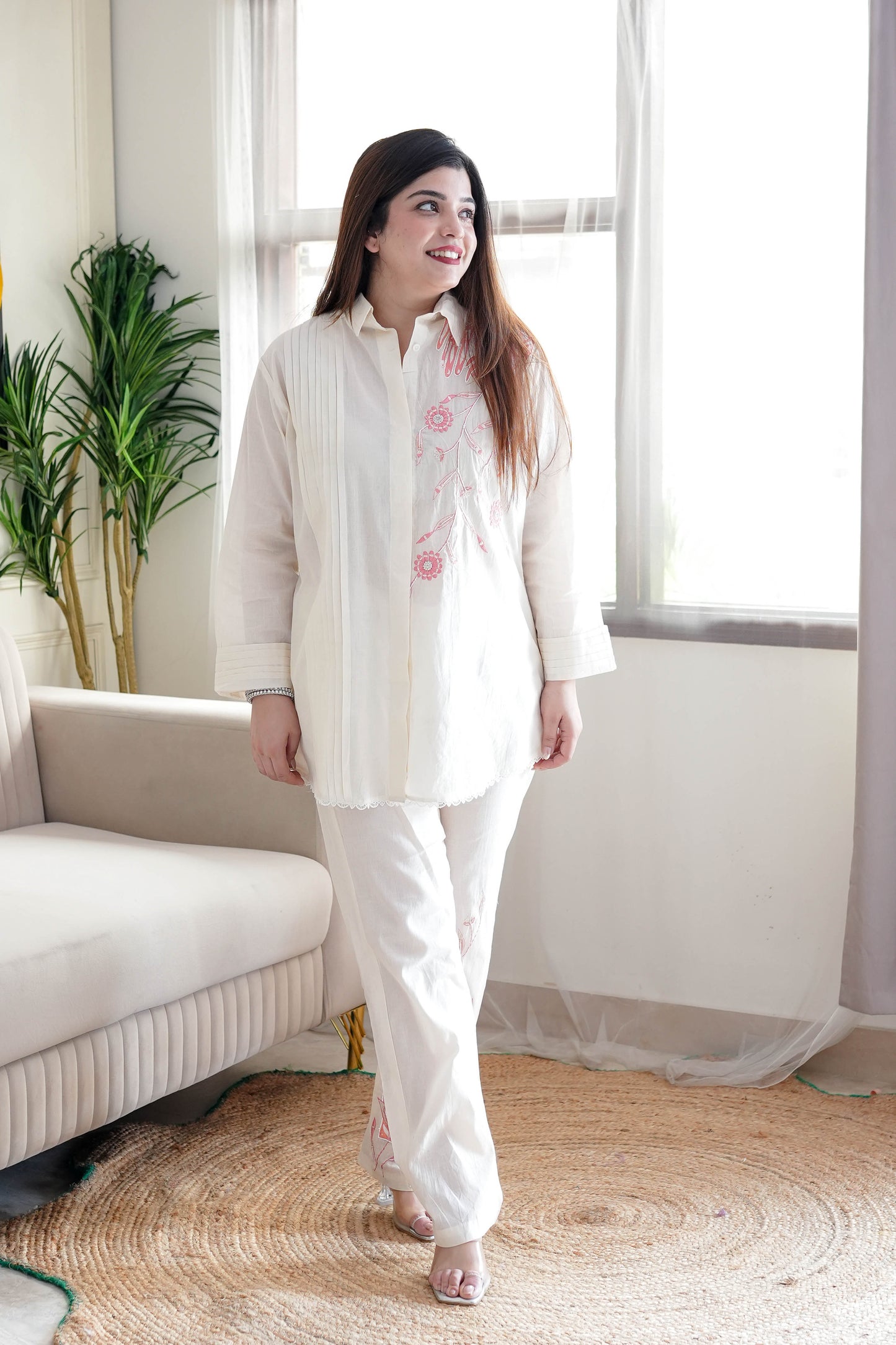 Aarna Floral Embroidered Co ord Set