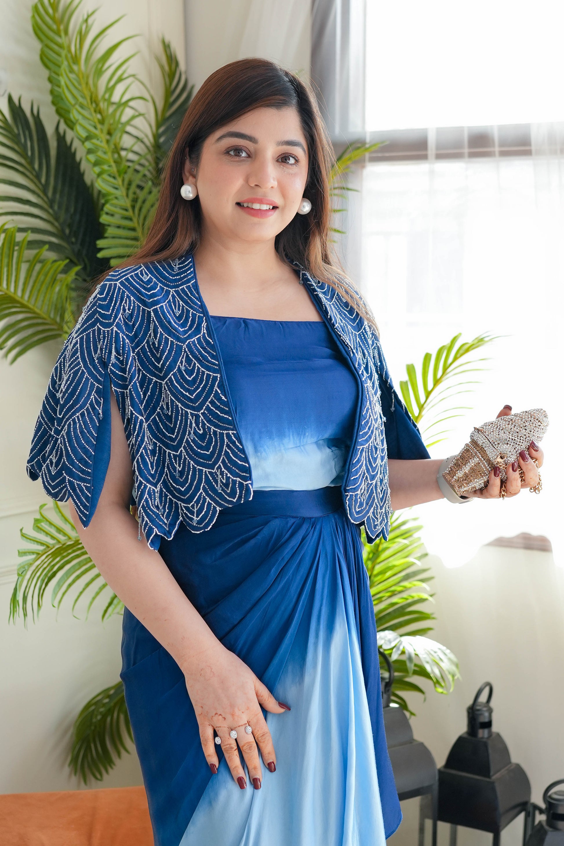 Dhairya Shades Of Blue Three Piece Set