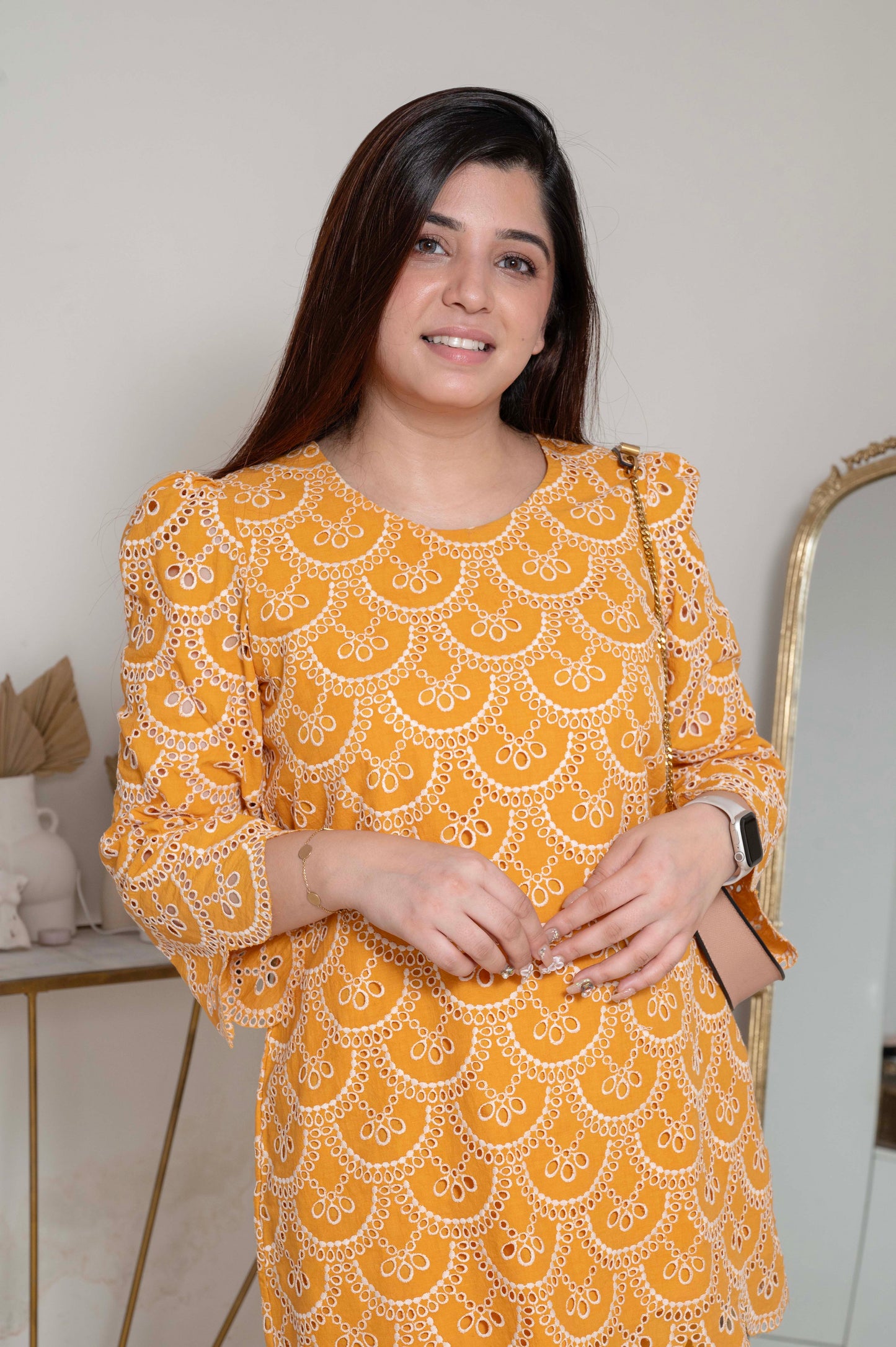 Talibah Yellow Cutwork Cordset