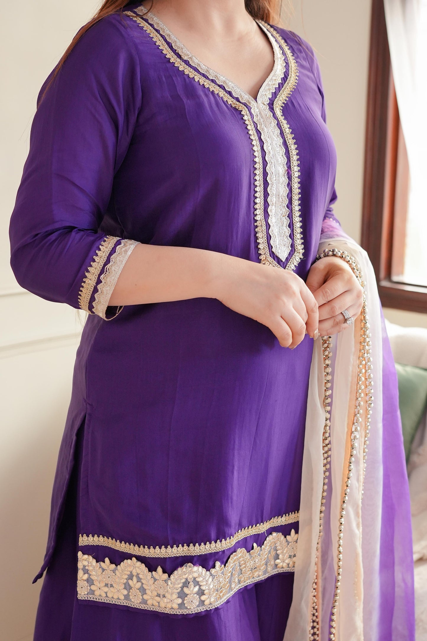 Parvati Purple Suit Set