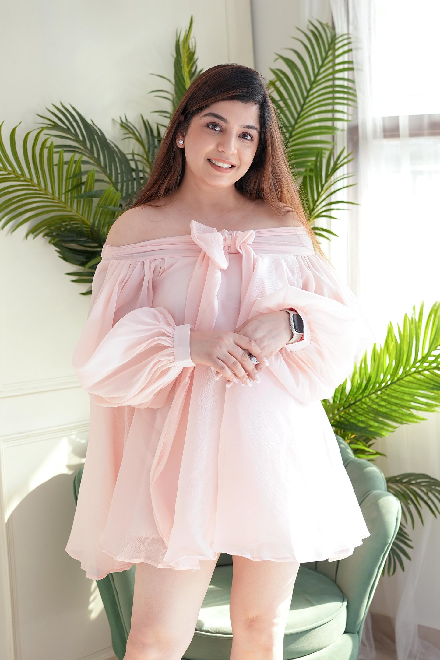Zen Pink Voluminous Short Dress