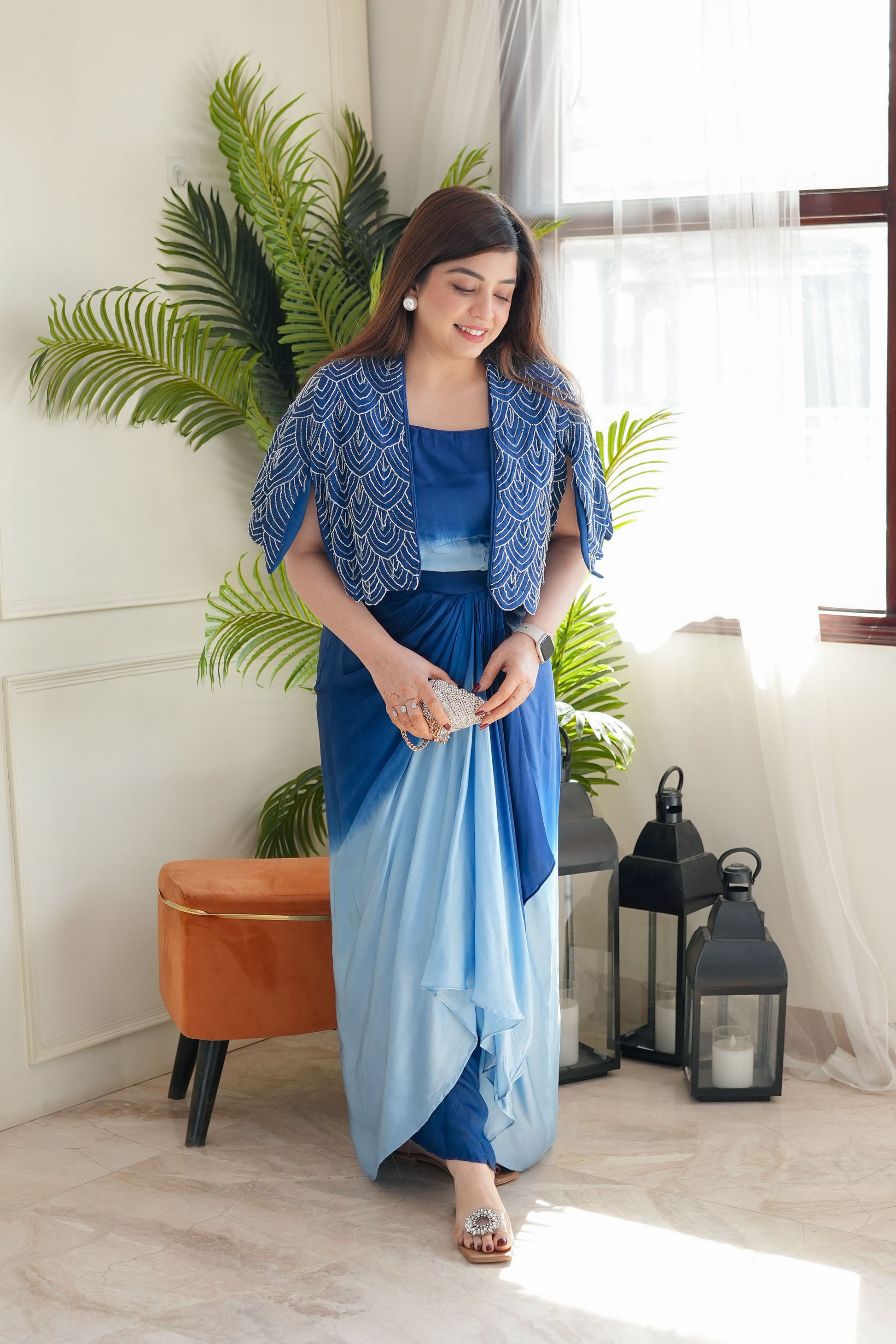 Dhairya Shades Of Blue Three Piece Set