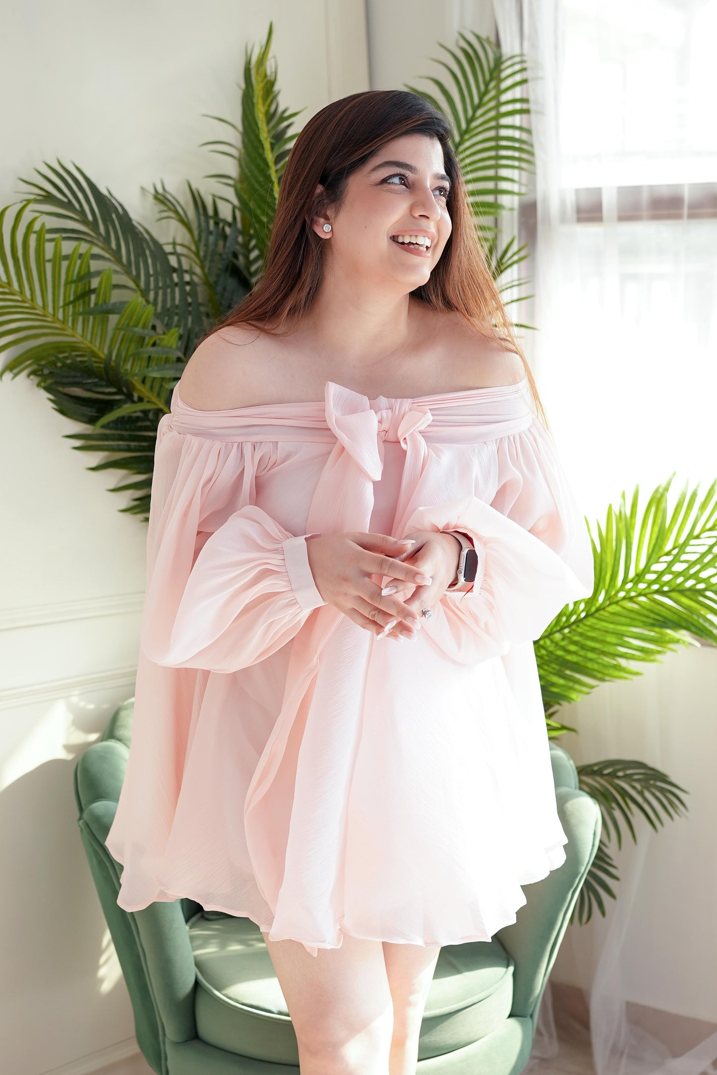 Zen Pink Voluminous Short Dress