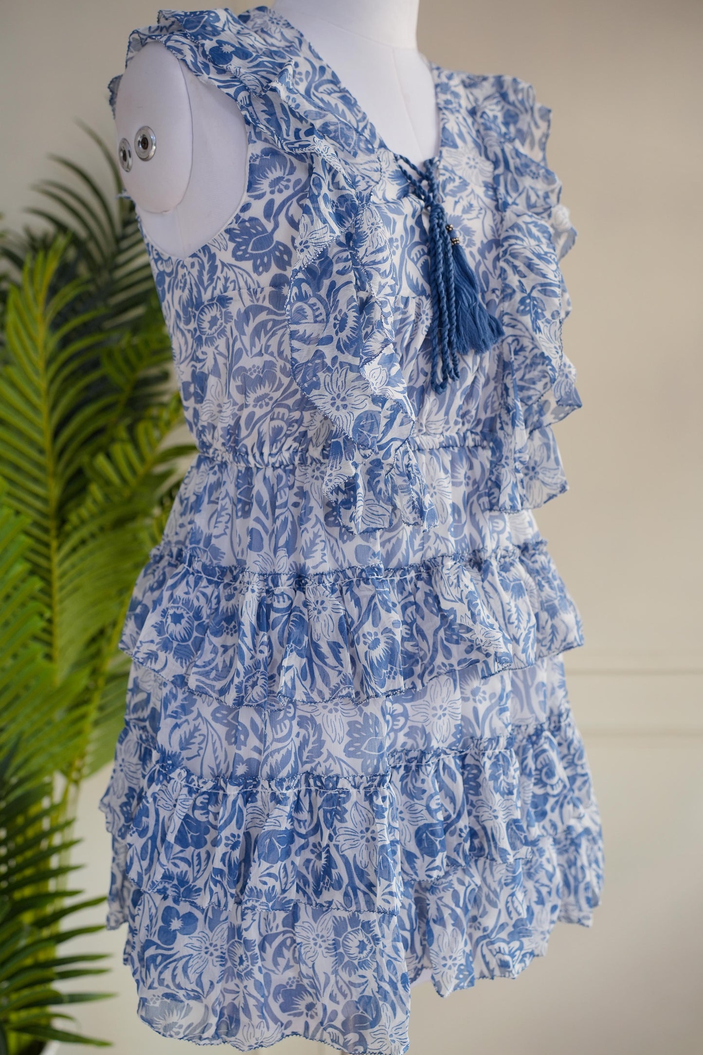 Floral Frill Short Dress