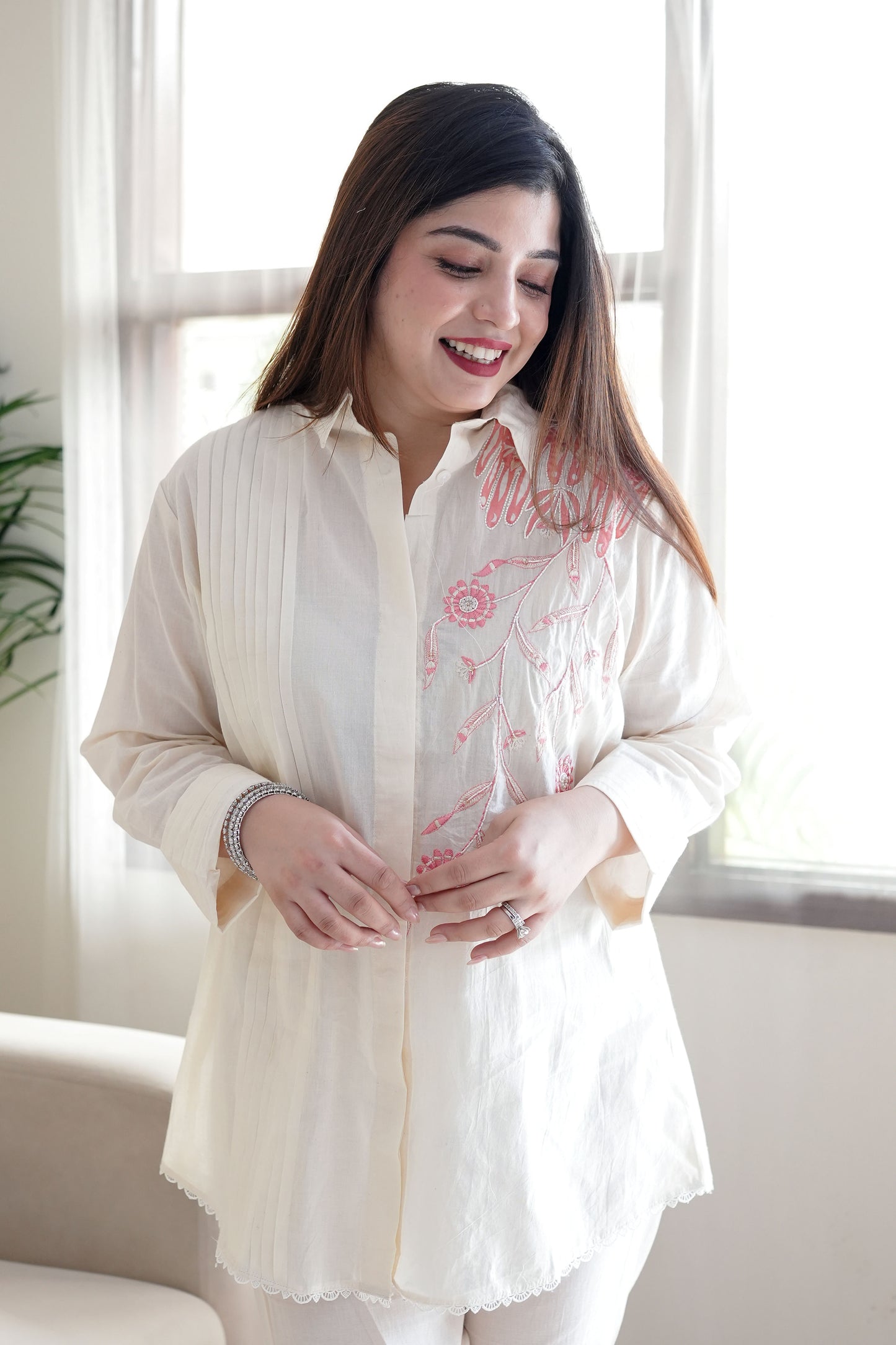 Aarna Floral Embroidered Co ord Set