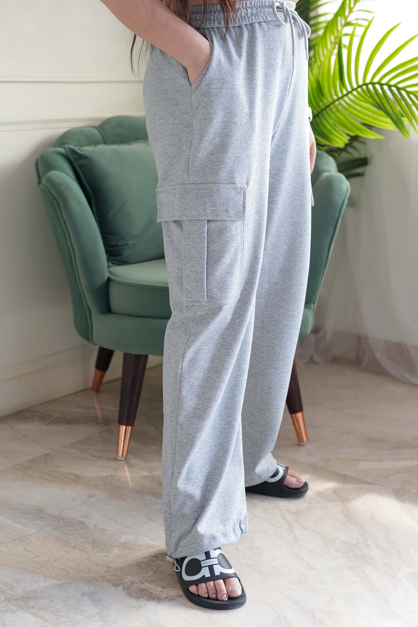 Yoko Grey Cargo Pant
