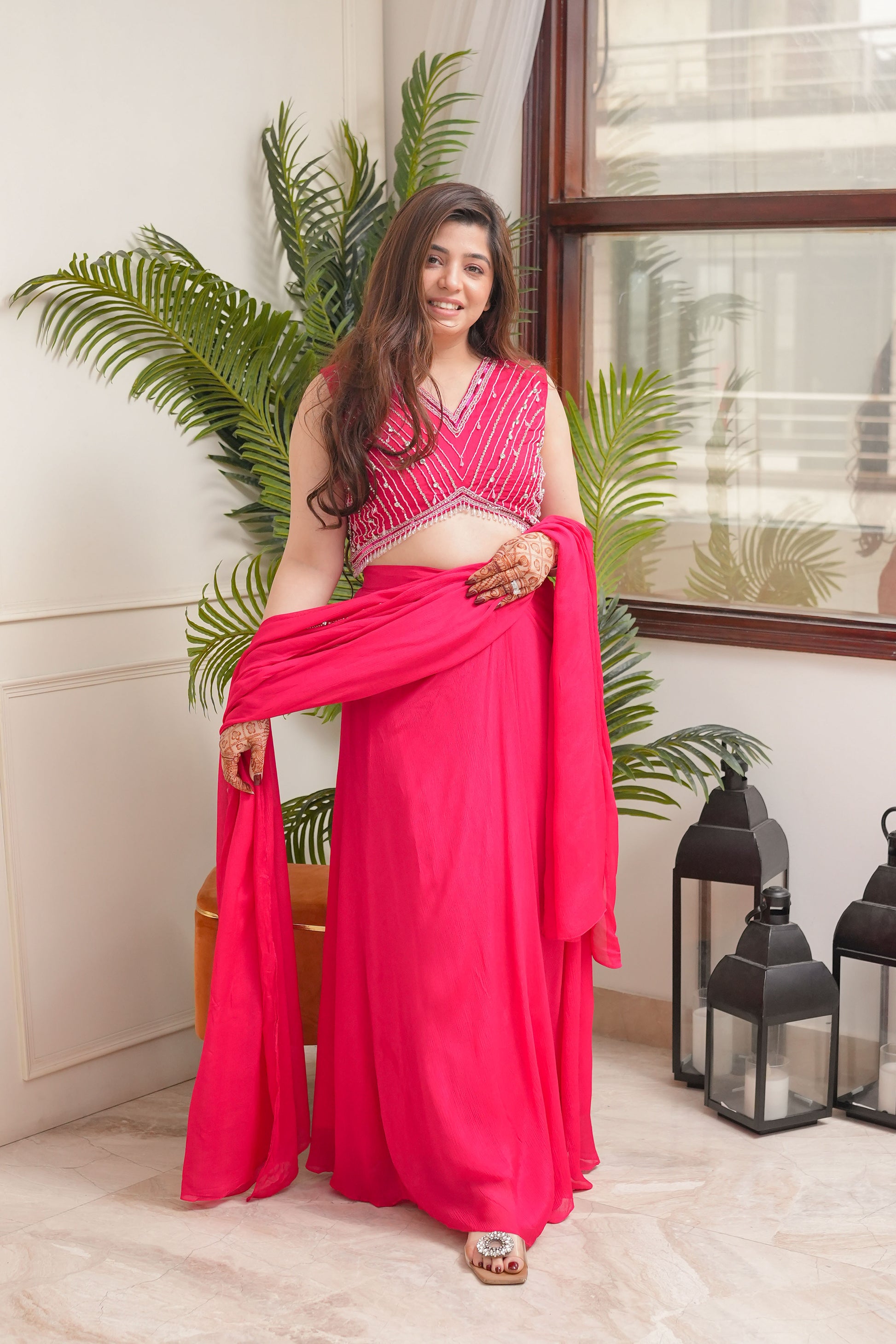 Nitya Pink Three Piece Set