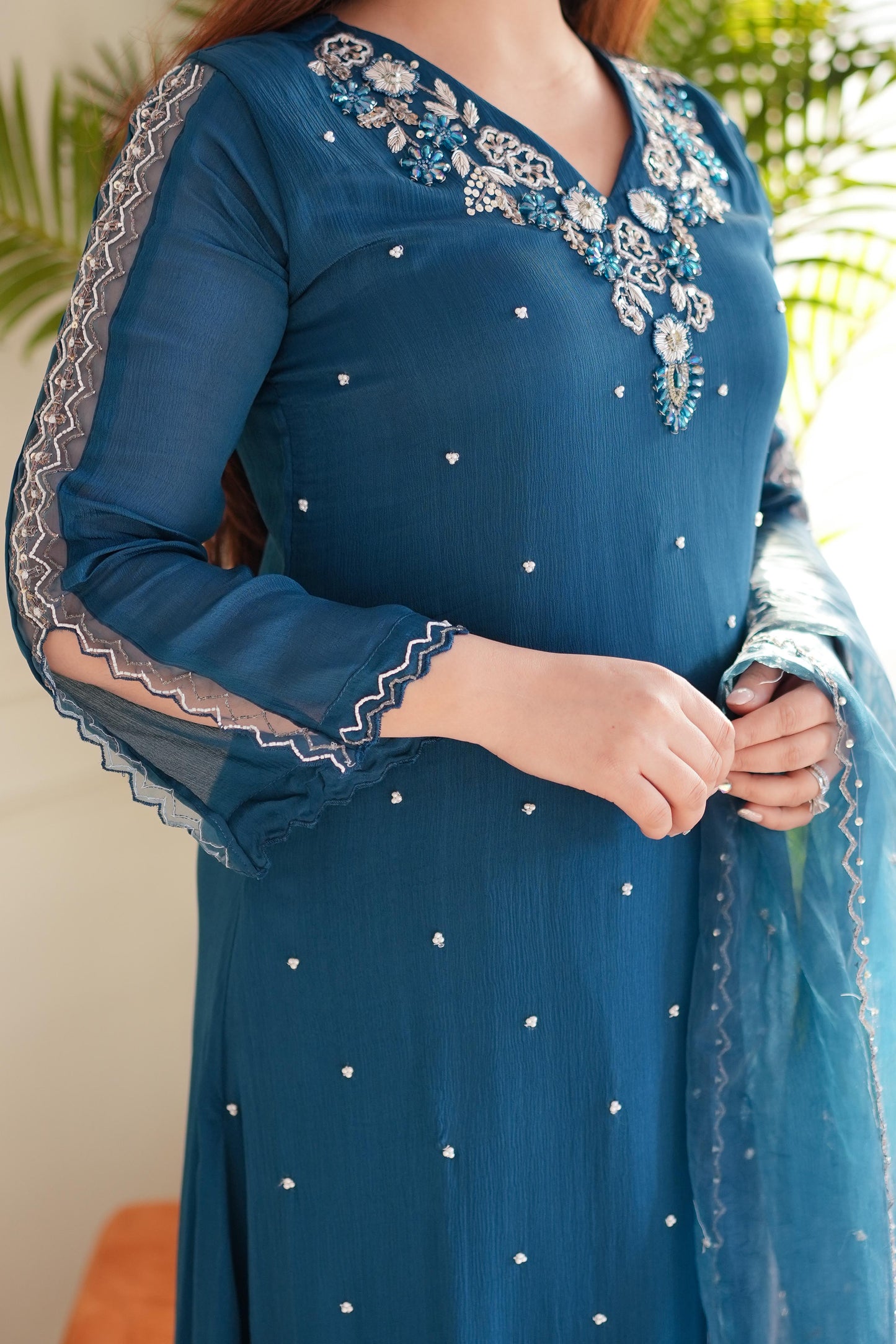 Fazeena Blue Upside Down Suit Set