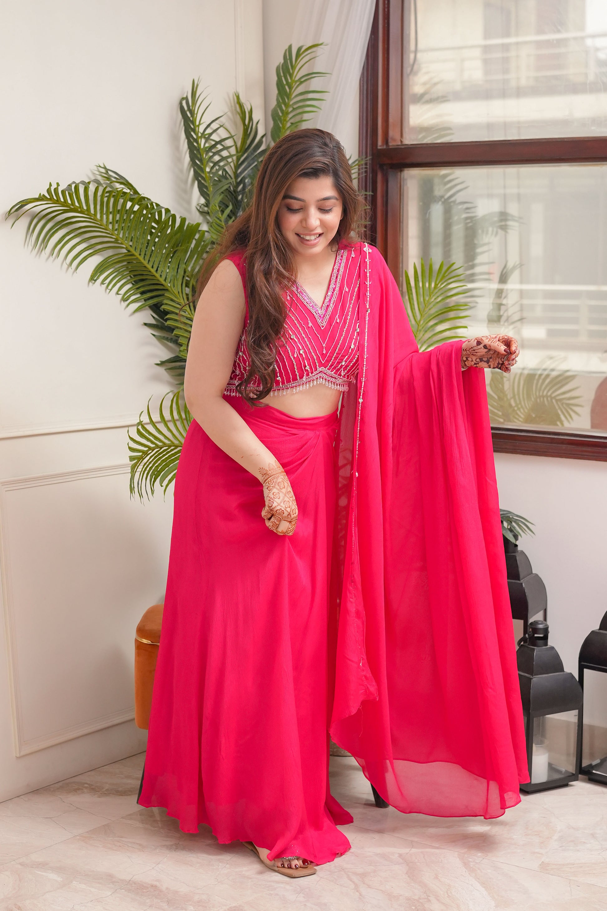 Nitya Pink Three Piece Set