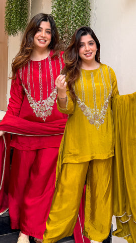 Shehnaz Embroidred Upside Down Suit