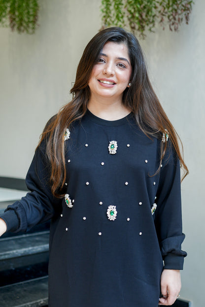 Crystal Embellished Sweatshirt