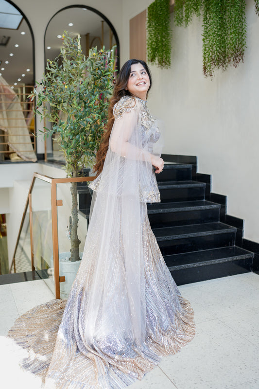 Terra Peplum Fish Cut Lehenga