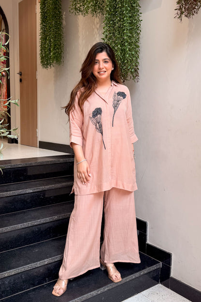 Naira Blush Cotton Cord Set