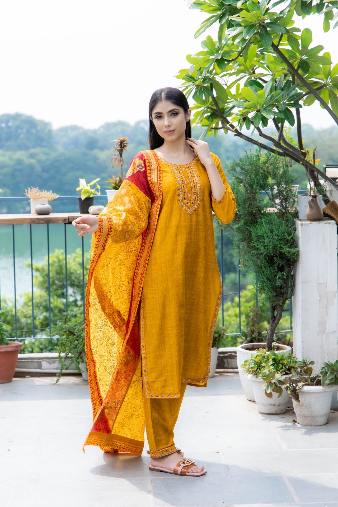 Shama Yellow Suit Set