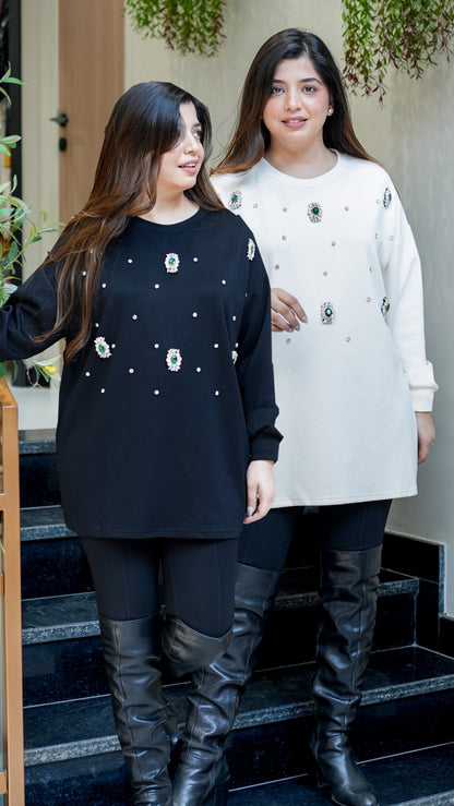 Crystal Embellished Sweatshirt