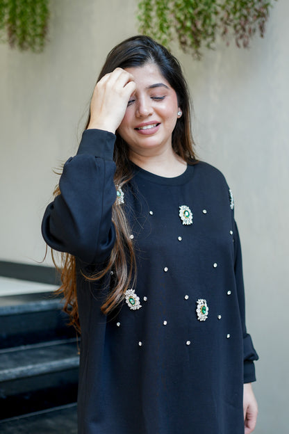 Crystal Embellished Sweatshirt