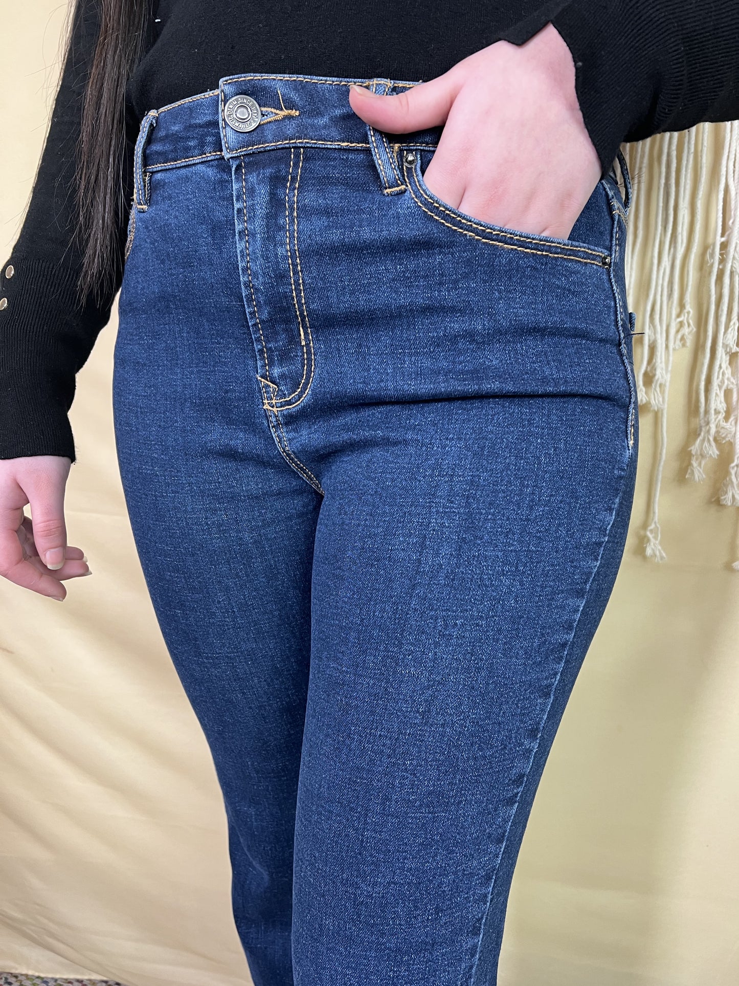 Bell Bottom Frill Denim Jeans