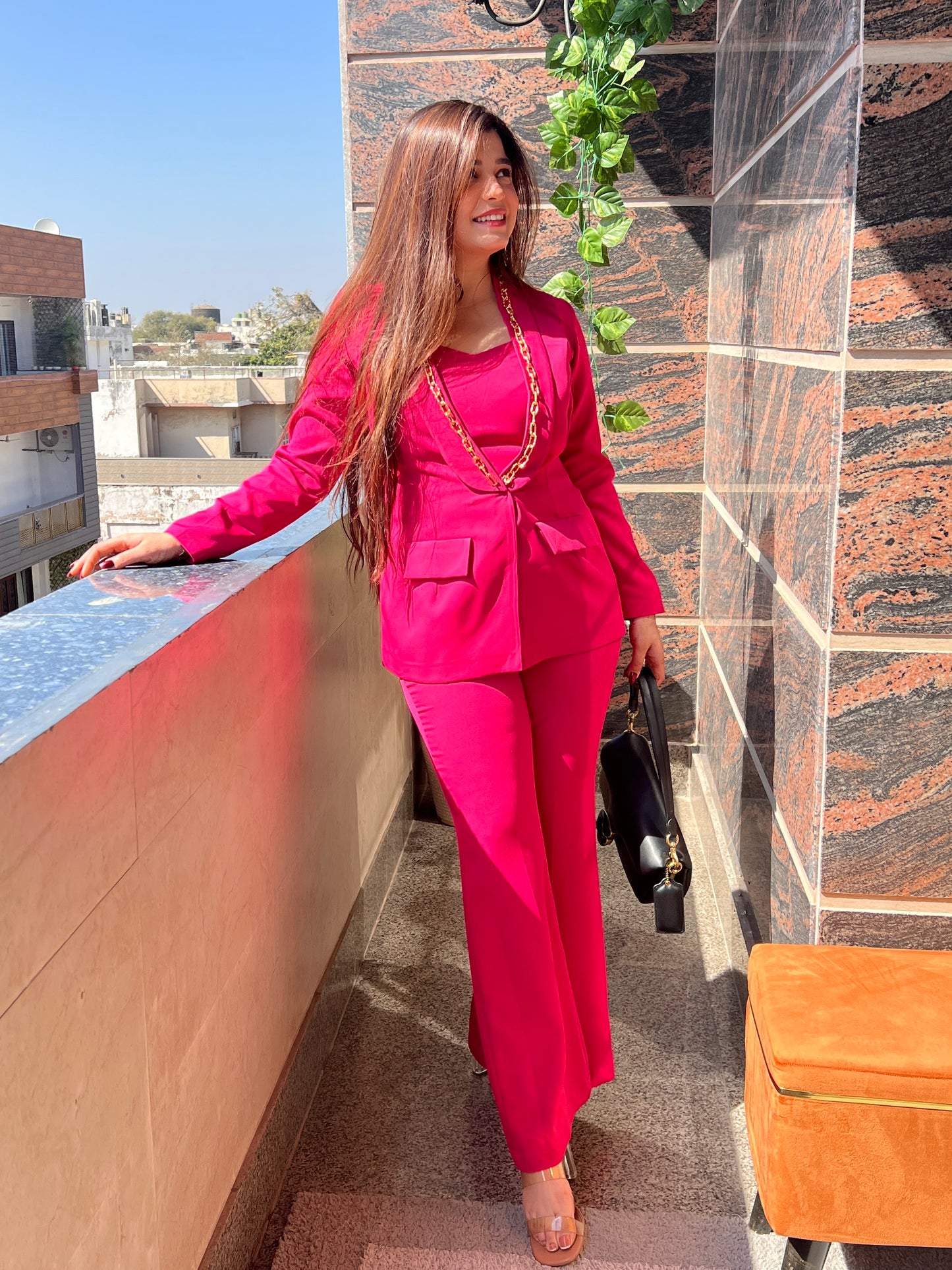 Huda Hot Pink Three Piece Cordset