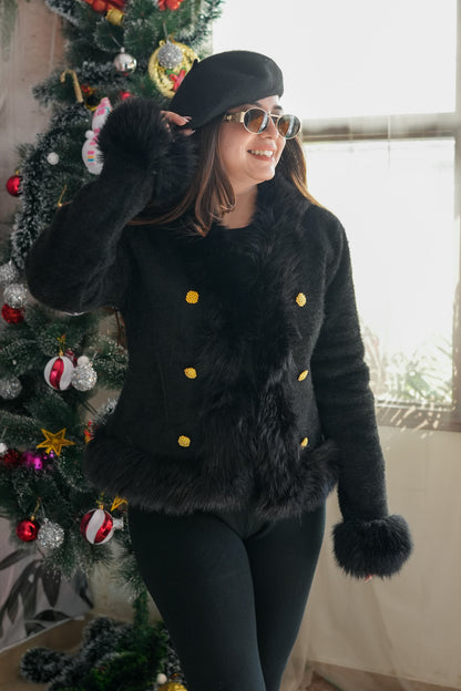 Georgia Bottom Embellished Furr Coat