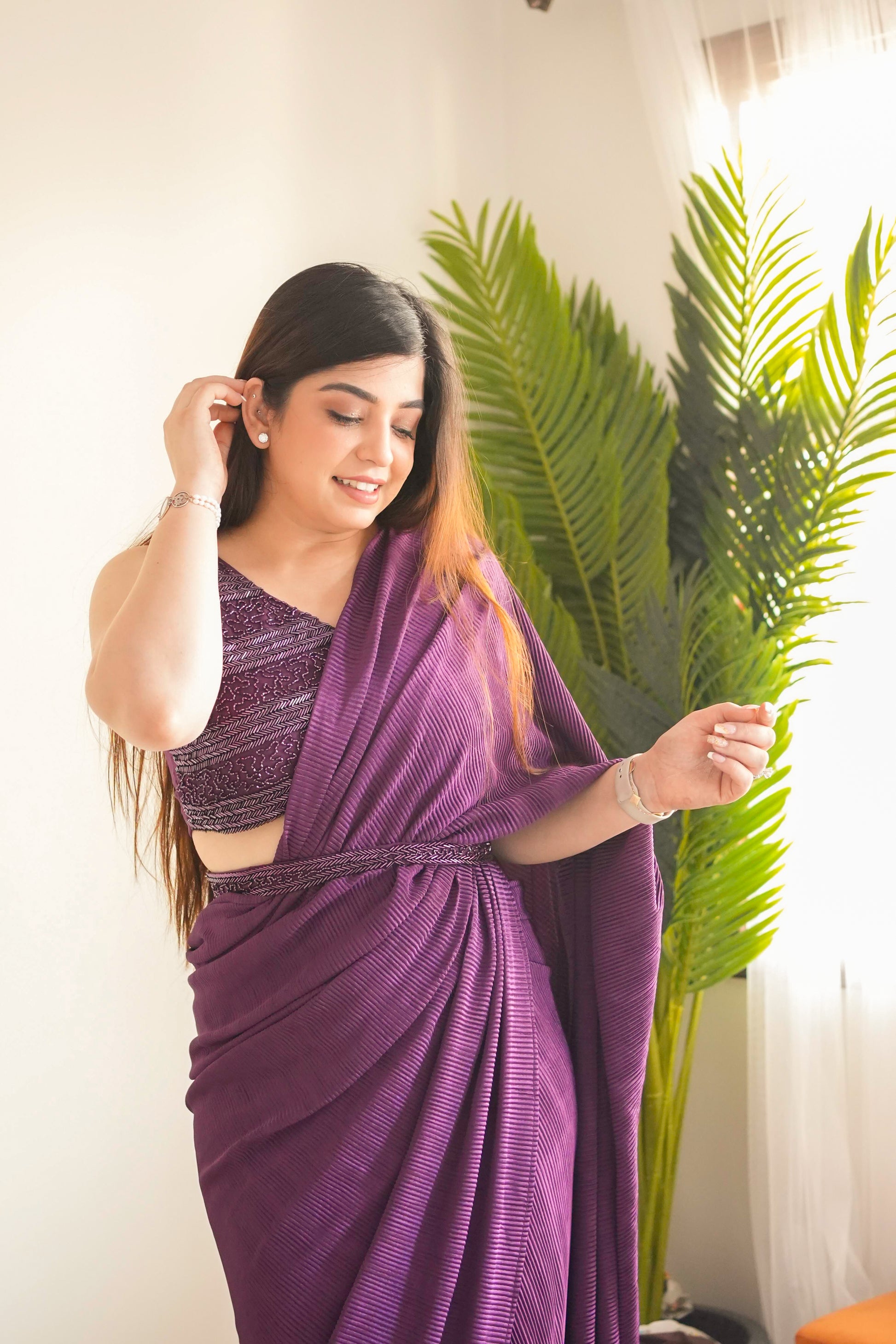 Meet Pleated Drape Saree