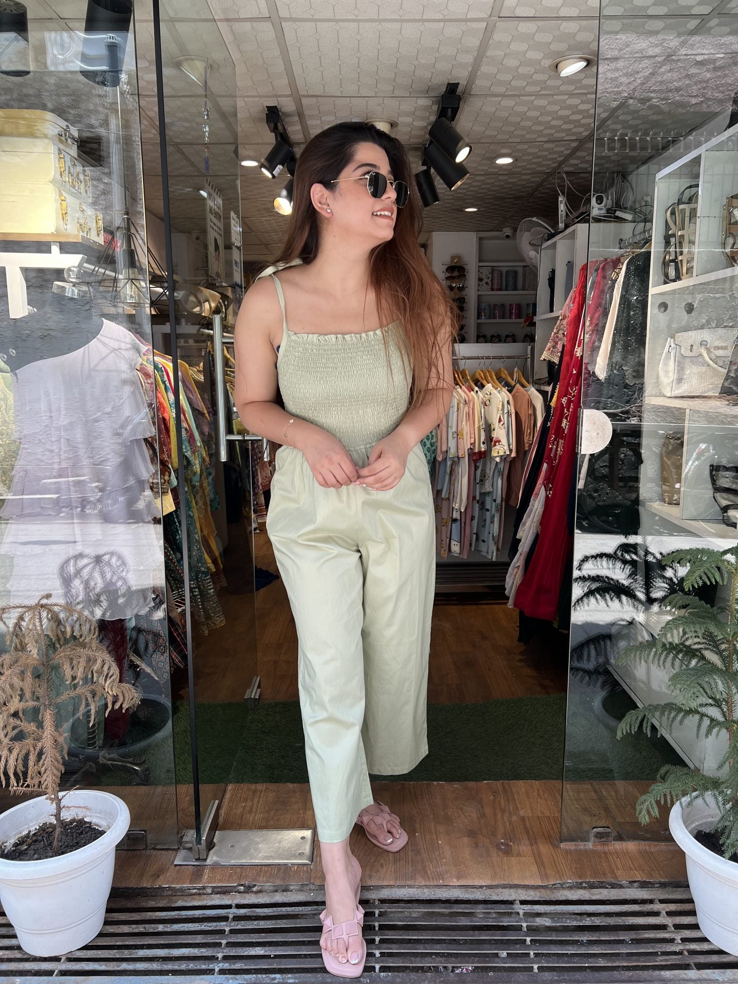 Green Frill Jumpsuit