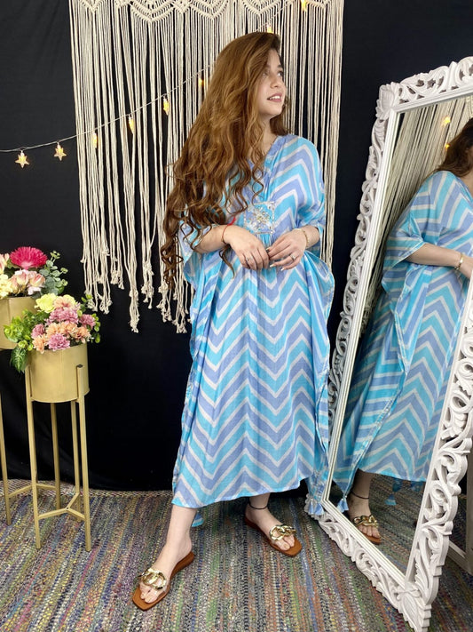 Shades Of Blue Kaftan