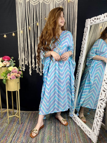 Shades Of Blue Kaftan