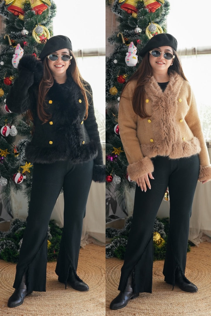 Georgia Bottom Embellished Furr Coat