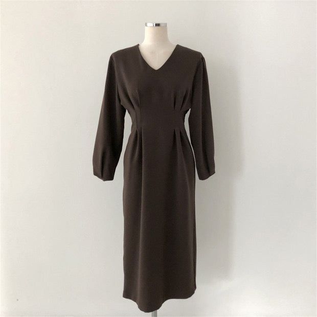 Kenn Brown Knee Length Dress