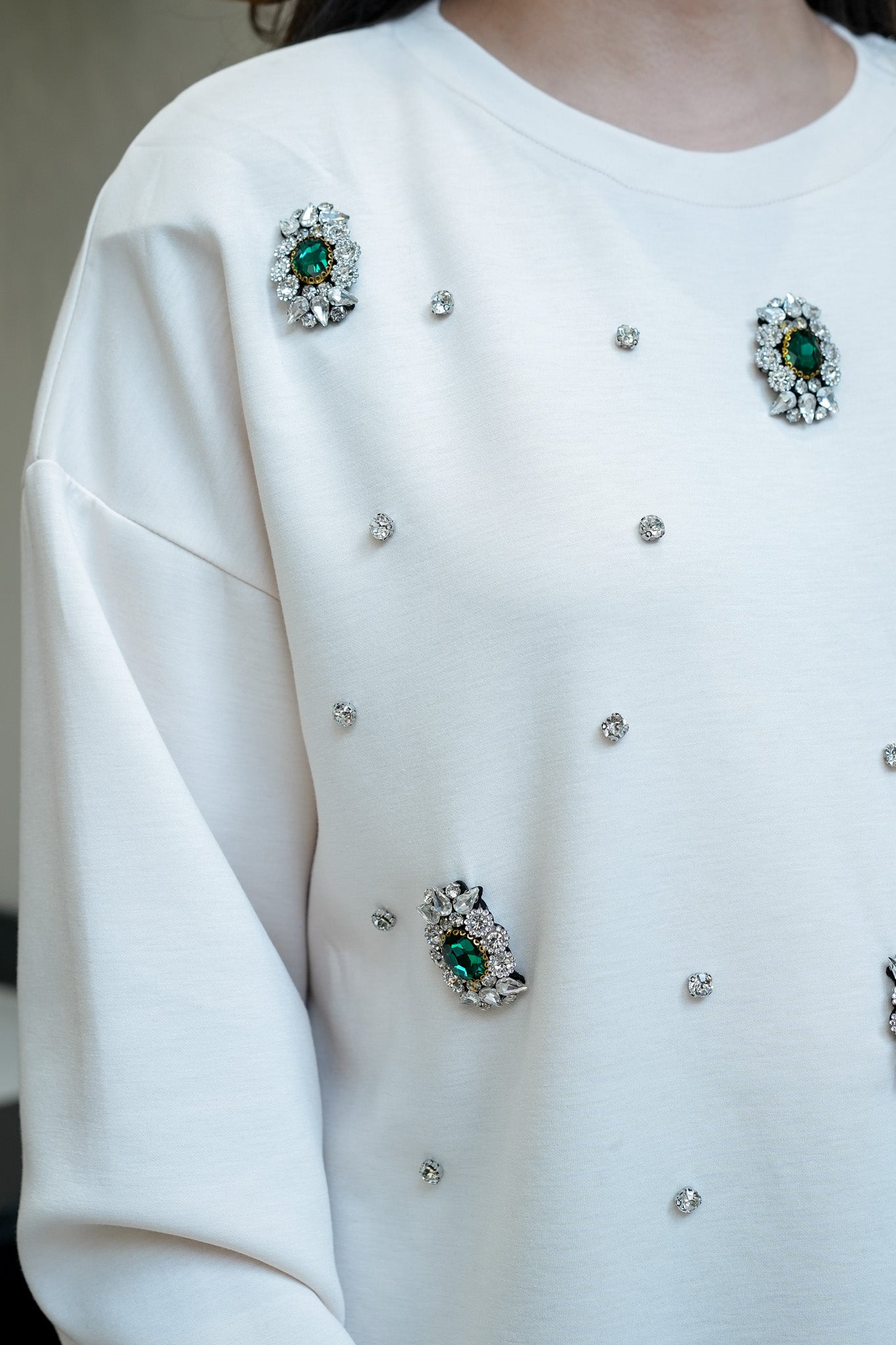 Crystal Embellished Sweatshirt