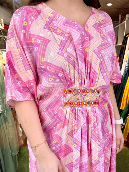 Meet Printed Kaftan Dress