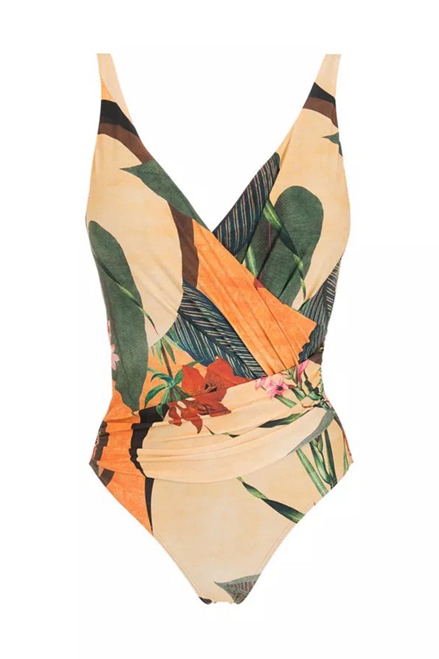 Tropical Swimsuit With Sarong