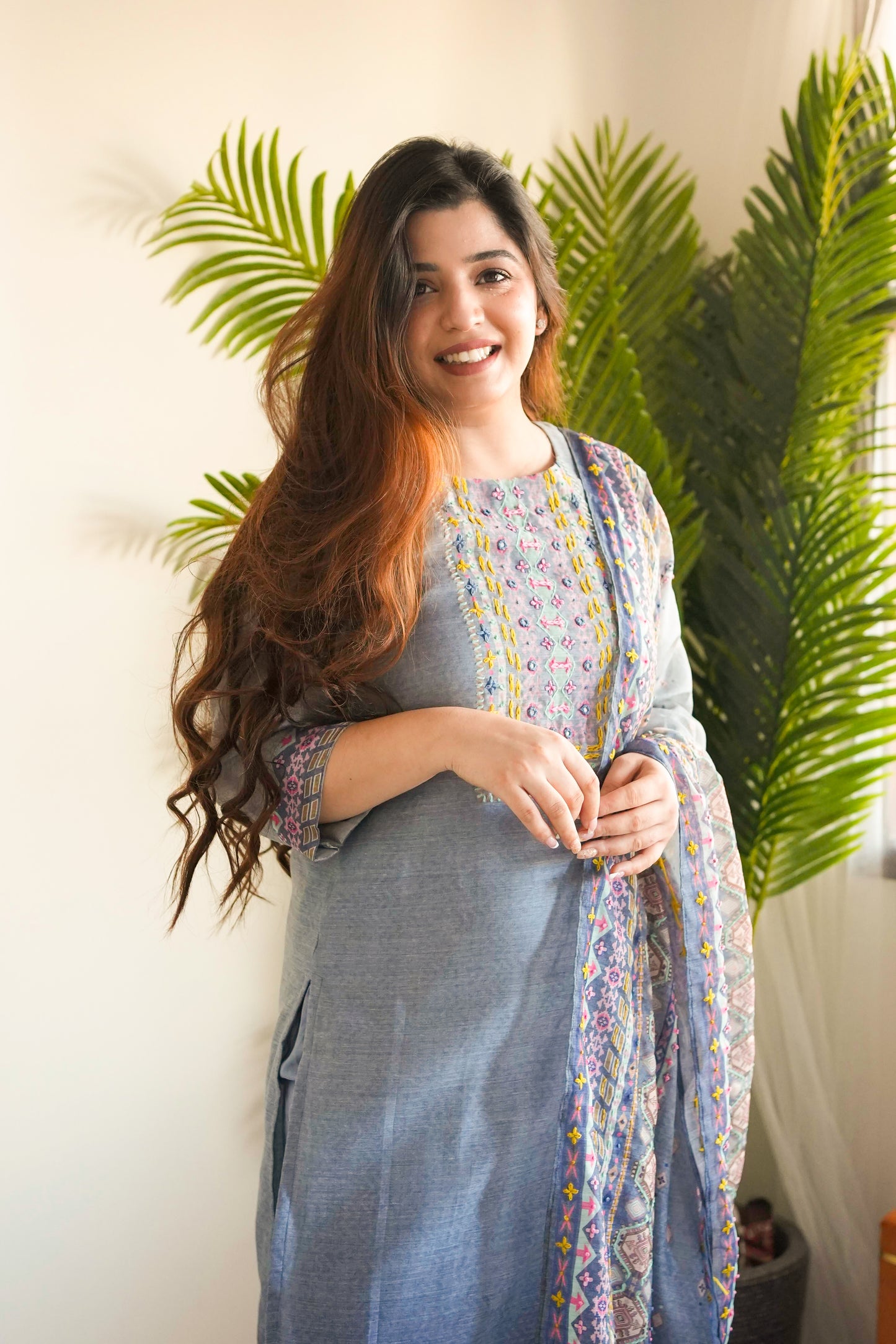 Seerja Printed Chanderi Suit Set