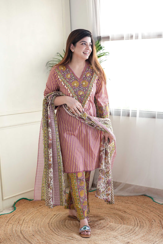 Fiza Printed Cotton Suit Set