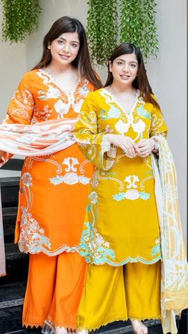 Hania Cutwork Cotton Suit Set