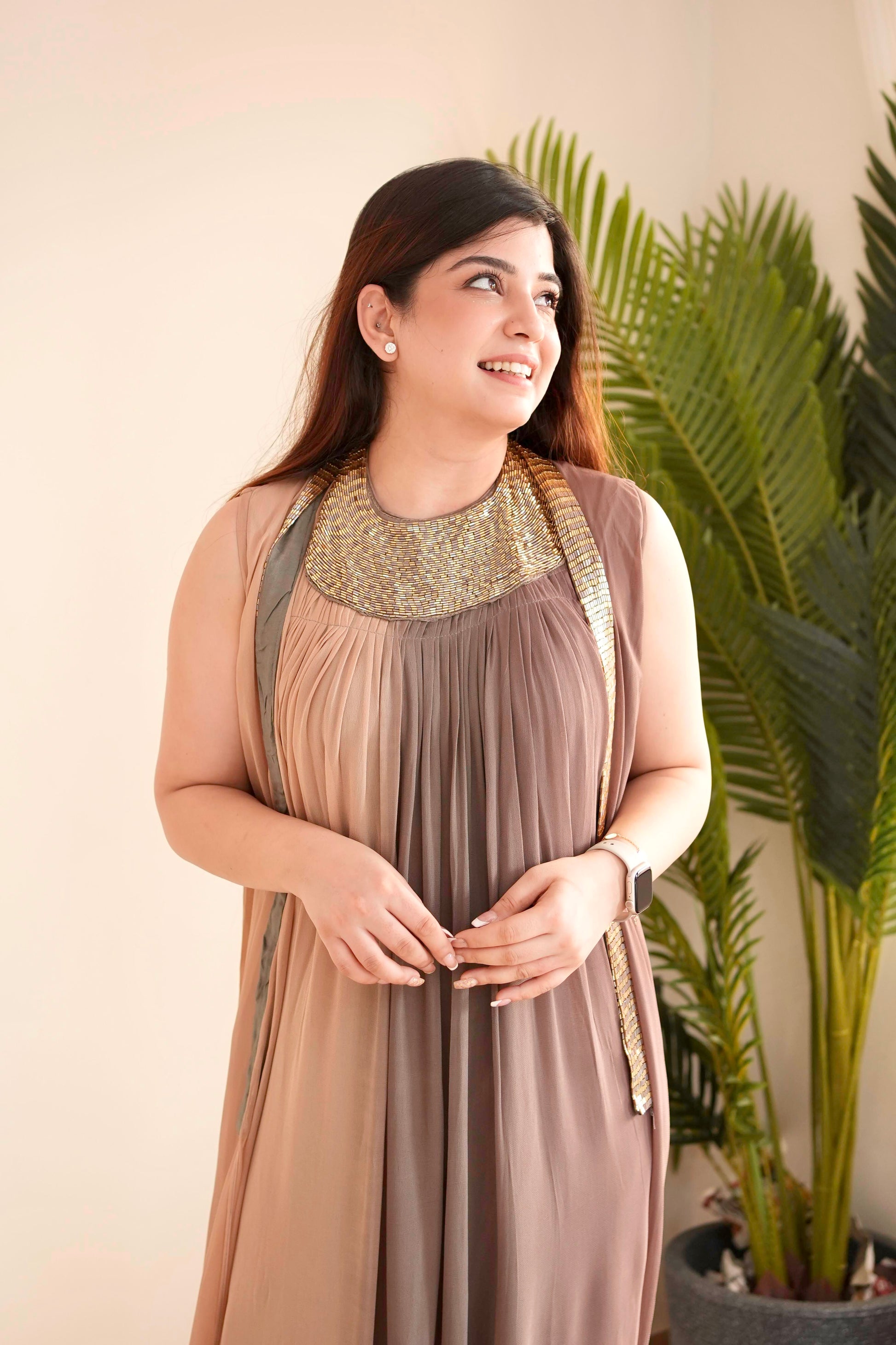 Nimrit Fusion Drape Dress