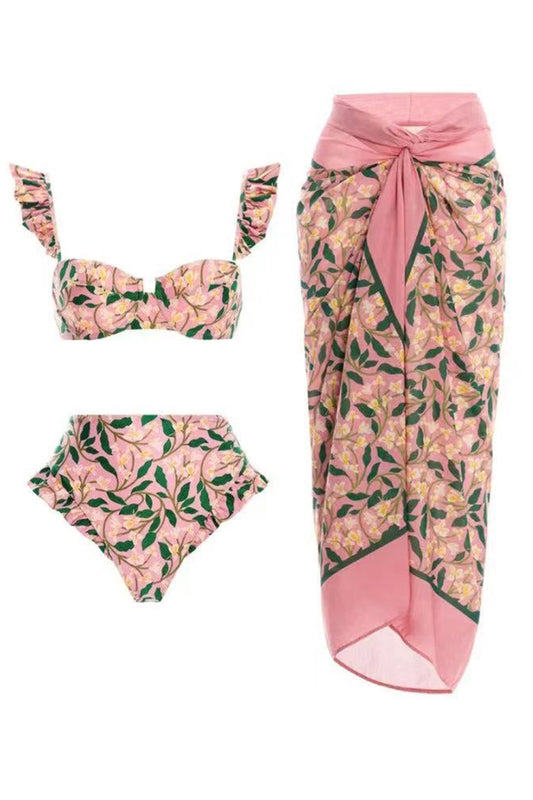 Susie Printed Swimsuit With Sarong