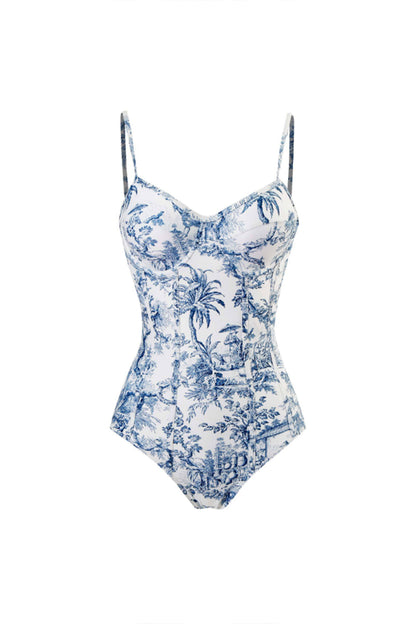 Joy Printed Swimsuit With Sarong